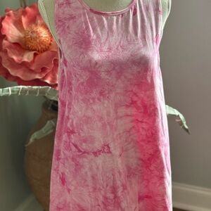 Pink Tie-Dye Tank Tunic NWT
